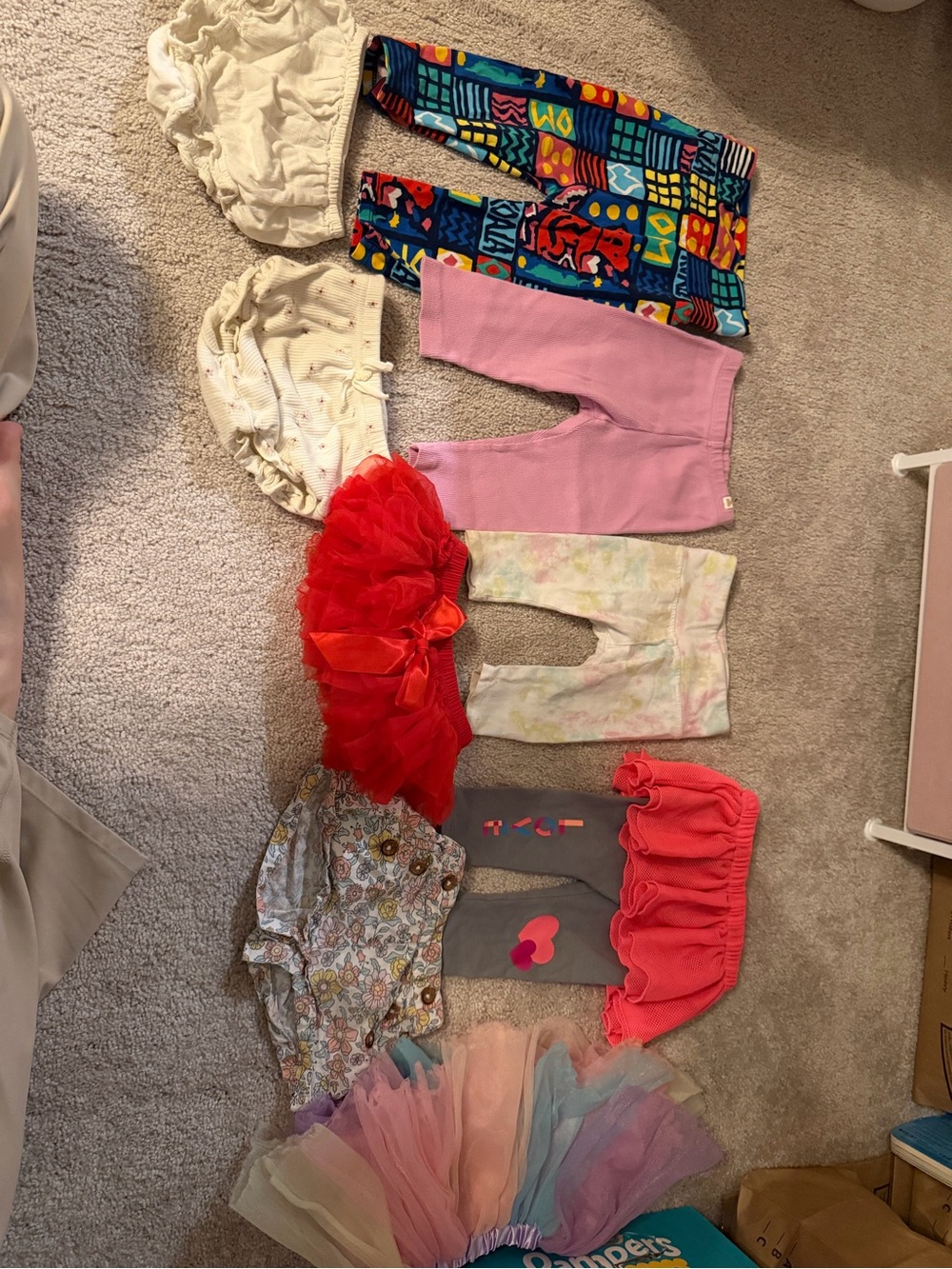 Girls Assorted Leggings & Tulle Skirts Bundle - Multi Color